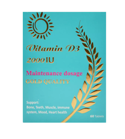 قرص ویتامین D3 2000 واحد مولتی نرمال گلد کوآلیتی 60 عدد _ GOLD QUALITY VITAMIN D3 2000 IU MULTINORMAL 60 TABS