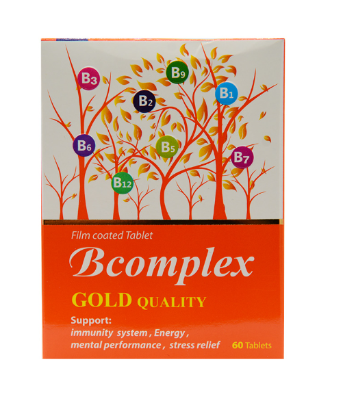 قرص روکش دار ویتامین ب کمپلکس گلد کوآلیتی 60 عدد _ GOLD QUALITY VITAMIN BCOMPLEX 60 TABLETS