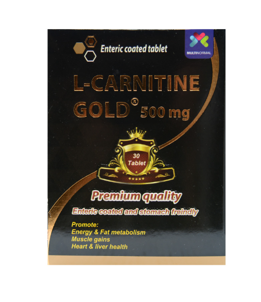 قرص ال کارنیتین گلد 500 میلی گرمی مولتی نرمال 30 عدد _ MULTI NORMAL L CARNITINE GOLD TABLETS 30 TABS