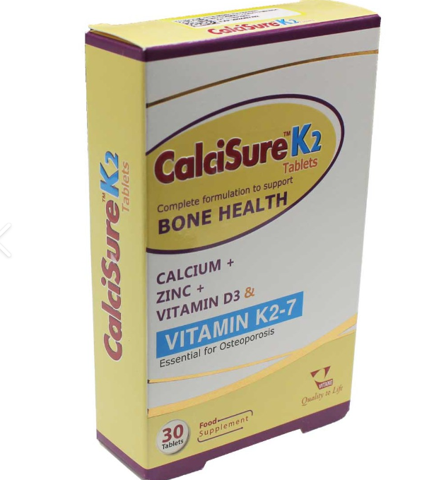 قرص کلسی شور K2 ویتان 30 عدد _ VITANE CALCISURE K2 30 TABLETS