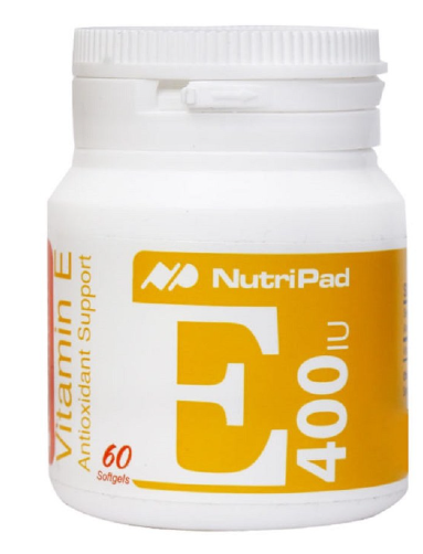 سافت ژل ویتامین E 400 واحد نوتری پاد 60 عدد _ NUTRI PAD VITAMIN E 400 60 SOFTGELS