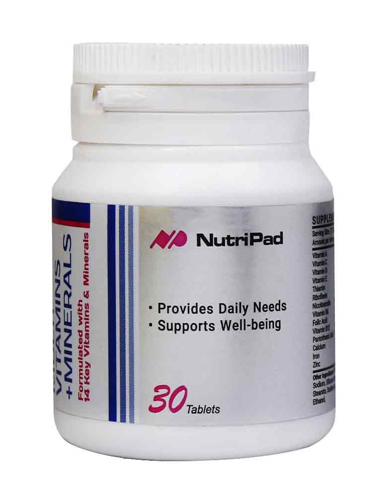 قرص مولتی ویتامین و مواد معدنی نوتری پاد 30 عدد _ NUTRI PAD MULTI VITAMINS AND MINERALS 30 TABS