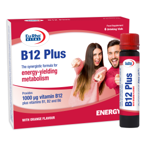 ویال خوراکی ویتامین B12 پلاس یوروویتال 6 عدد _ EURHO VITAL VITAMIN B12 PLUS 6 VIALS